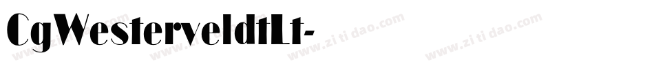 CgWesterveldtLt字体转换