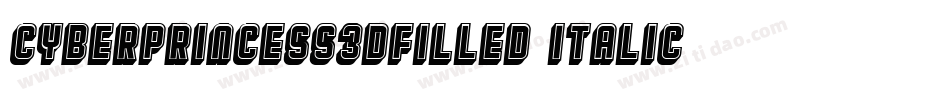CyberPrincess3DFilled-Italic字体转换