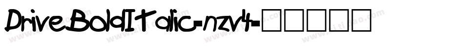 DriveBoldItalic-nzv4字体转换