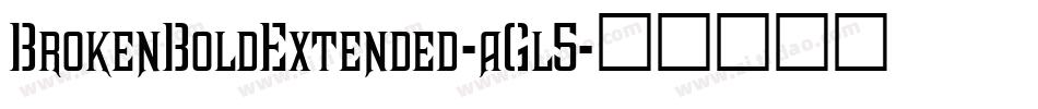 BrokenBoldExtended-aGl5字体转换