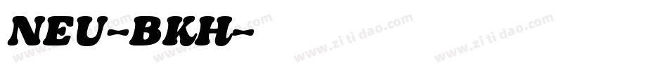 NEU-BKH字体转换