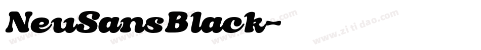 NeuSansBlack字体转换