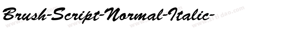 Brush-Script-Normal-Italic字体转换