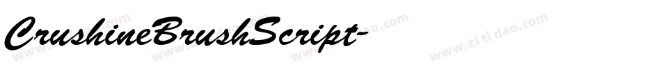 CrushineBrushScript字体转换
