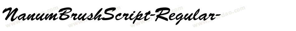 NanumBrushScript-Regular字体转换