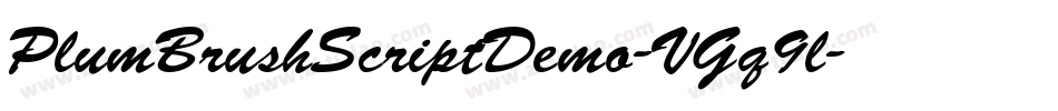 PlumBrushScriptDemo-VGq9l字体转换