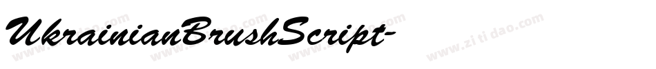 UkrainianBrushScript字体转换