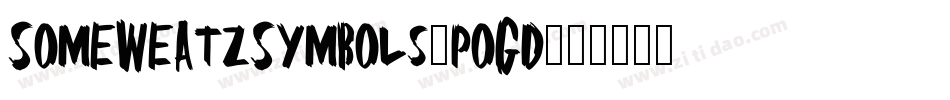 SomeWeatzSymbols-poGd字体转换