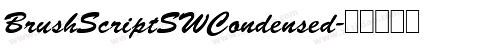 BrushScriptSWCondensed字体转换