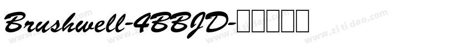 Brushwell-4BBJD字体转换