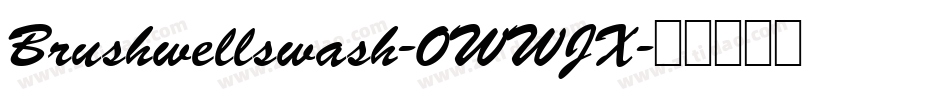 Brushwellswash-0WWJX字体转换
