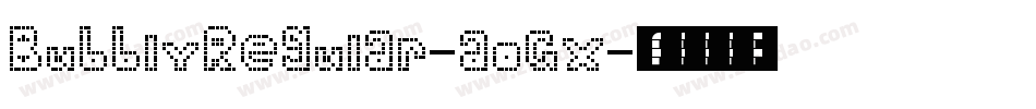 BubblyRegular-aoGx字体转换