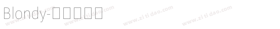 Blondy字体转换