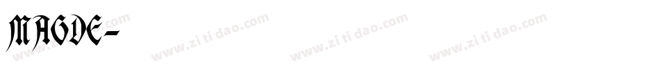 MAGDE字体转换