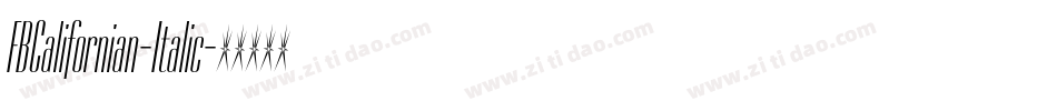 FBCalifornian-Italic字体转换