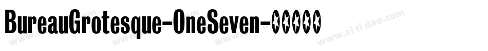 BureauGrotesque-OneSeven字体转换