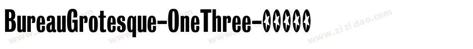 BureauGrotesque-OneThree字体转换