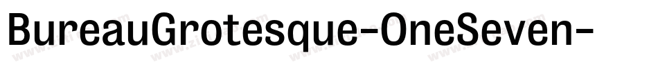 BureauGrotesque-OneSeven字体转换