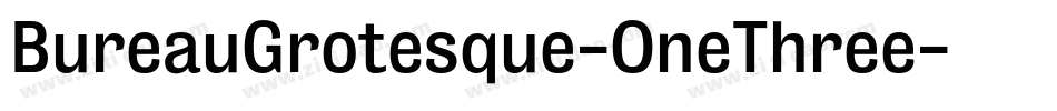 BureauGrotesque-OneThree字体转换