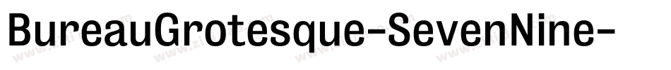 BureauGrotesque-SevenNine字体转换