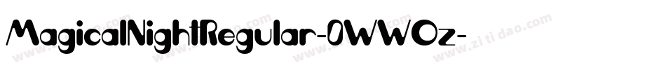 MagicalNightRegular-0WWOz字体转换