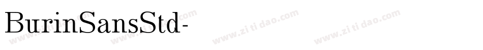 BurinSansStd字体转换