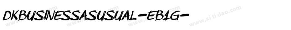 DkBusinessAsUsual-EB1g字体转换