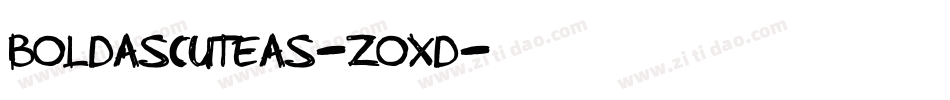 BoldAsCuteAs-zOXD字体转换