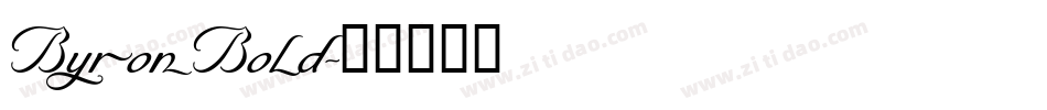 ByronBold字体转换