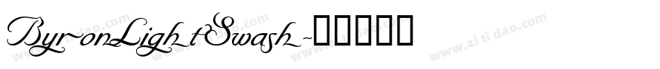 ByronLightSwash字体转换