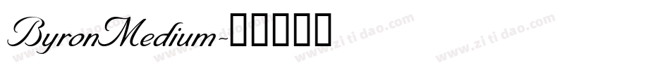 ByronMedium字体转换