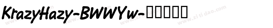 KrazyHazy-BWWYw字体转换