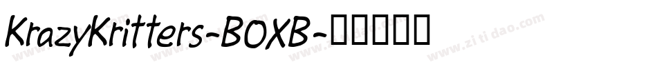 KrazyKritters-B0XB字体转换