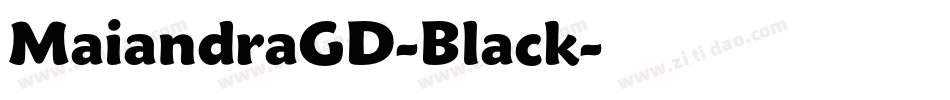 MaiandraGD-Black字体转换