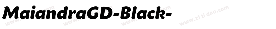 MaiandraGD-Black字体转换