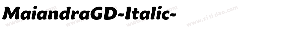MaiandraGD-Italic字体转换