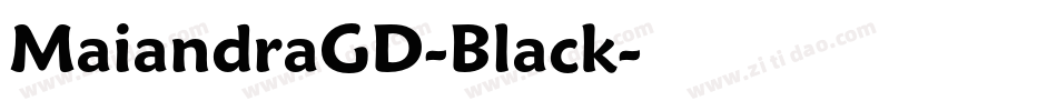MaiandraGD-Black字体转换