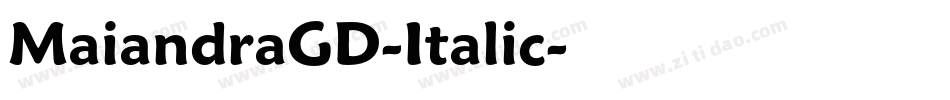 MaiandraGD-Italic字体转换