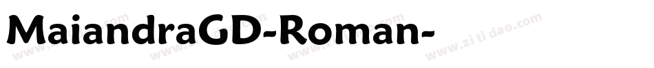 MaiandraGD-Roman字体转换