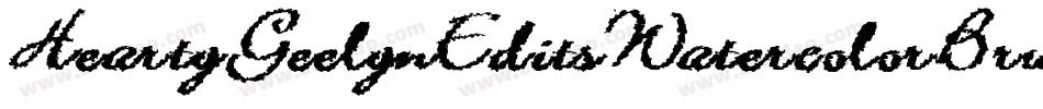 HeartyGeelynEditsWatercolorBrush-RLjA字体转换