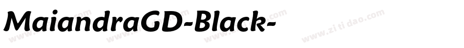 MaiandraGD-Black字体转换