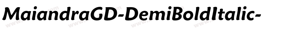 MaiandraGD-DemiBoldItalic字体转换