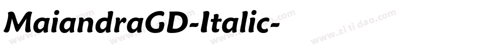 MaiandraGD-Italic字体转换