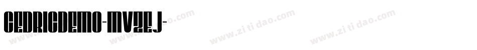 Cedricdemo-MVZEJ字体转换
