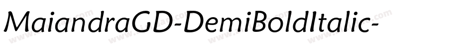 MaiandraGD-DemiBoldItalic字体转换