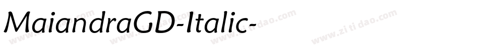MaiandraGD-Italic字体转换