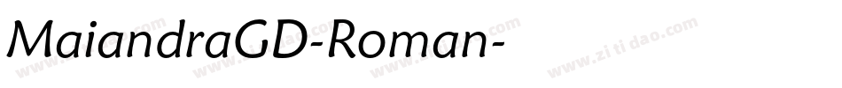 MaiandraGD-Roman字体转换