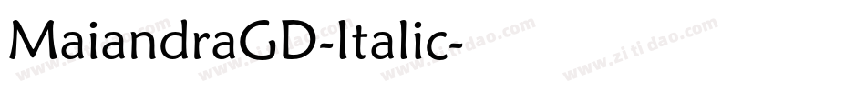 MaiandraGD-Italic字体转换
