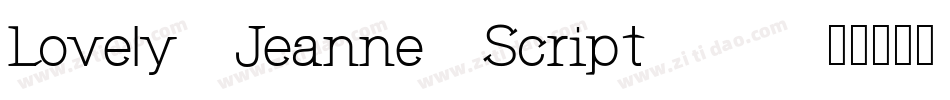 Lovely-Jeanne-Script-2字体转换