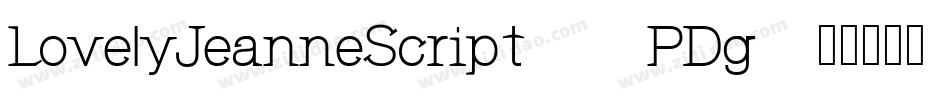 LovelyJeanneScript-6PDg字体转换